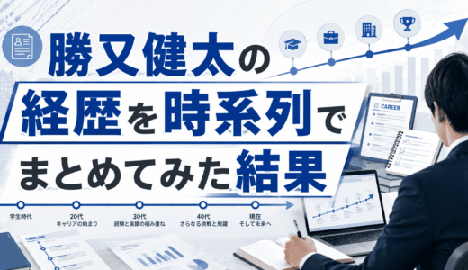 勝又健太の経歴を時系列でまとめてみた結果