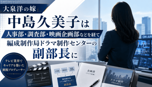 大泉洋の嫁・中島久美子は人事部・調査部・映画企画部などを経て編成制作局ドラマ制作センターの副部長に