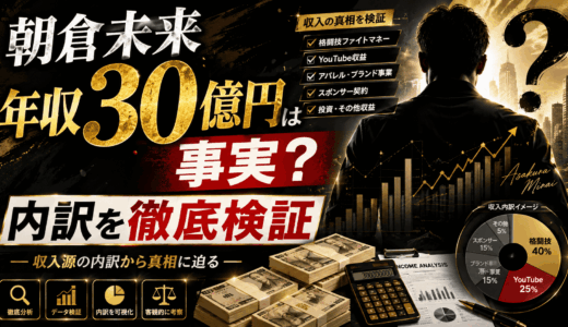 朝倉未来の年収30億円は事実なのか内訳詳細を検証してみた結果