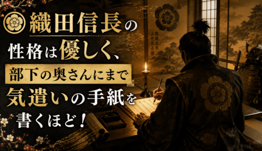織田信長の性格は優しく、部下の奥さんにまで気遣いの手紙を書くほど！