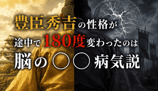 豊臣秀吉の性格が途中で180度変わったのは脳の◯◯病気説